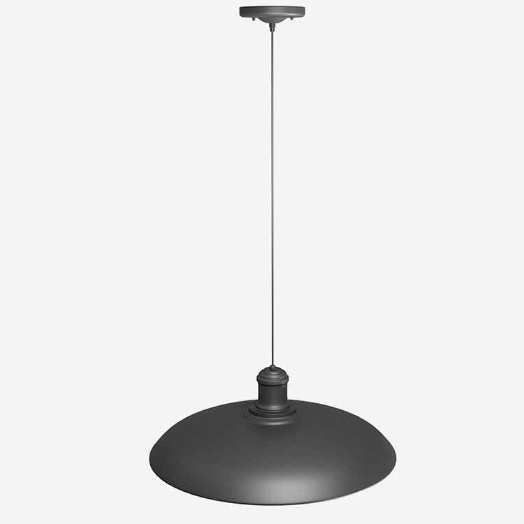 Contemporary Scandinavian Waterproof Carbonized Steel Round 1-light Pendant Light for Outdoor Patio BulbSquare