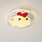 Lumendat Childlike Cartoon Chick Acrylic Round LED Kids Flush Mount Ceiling Light Lumendat