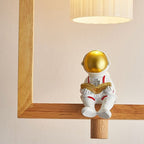 Lumendat Japanese Creative Wood Frame Resin Astronaut 1-Light Pendant Light Lumendat