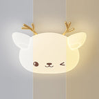 Lumendat Modern Simplicity Kids Iron PE Deer Elliptical LED Flush Mount Ceiling Light For Bedroom Lumendat