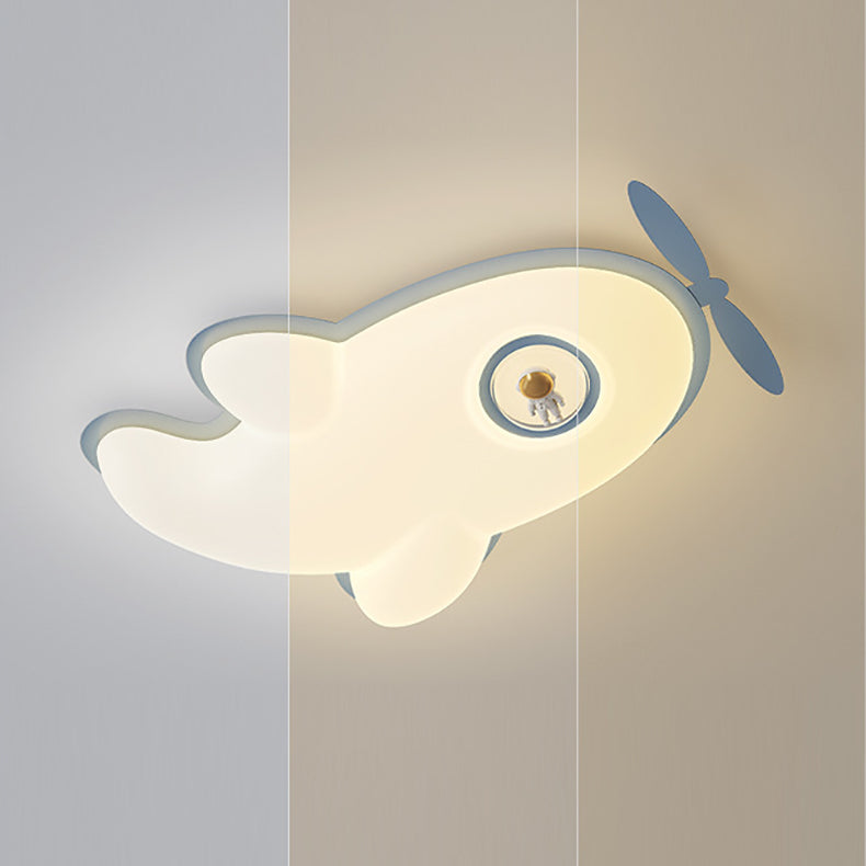 Lumendat Contemporary Nordic Kids Iron PE Plane LED Flush Mount Ceiling Light For Bedroom Lumendat