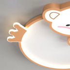 Lumendat Modern Cute Children's Bear Iron Acrylic Eye Protection LED Flush Mount Ceiling Light Lumendat