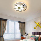 Lumendat Contemporary Creative Cartoon Football Iron PVC LED Kids Flush Mount Ceiling Light For Bedroom Lumendat