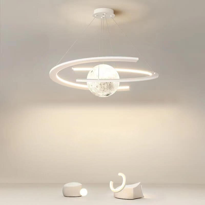 Lumendat Nordic Minimalist Kids Wrought Iron Planet LED Chandelier Lumendat