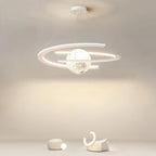 Lumendat Nordic Minimalist Kids Wrought Iron Planet LED Chandelier Lumendat