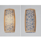 Modern Chinese Cylinder Waist Drum Bamboo Weaving 1-light Pendant Light