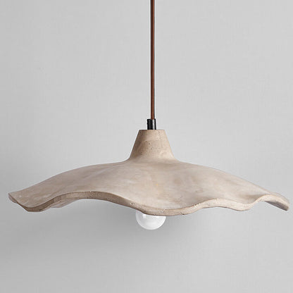 Japanese Vintage Cement Flower Lampshade Island Light Chandelier – 1/2/3 Light