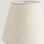 Nordic Vintage Pure Black White Iron Fabric 1-Light Table Lamp Lumendat