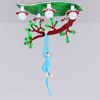 Contemporary Creative Kids Monkey Leaf Acrylic 5-light Flush Mount Ceiling Light for Bedroom