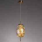 Contemporary Scandinavian Cylinder Oval Glass 1-light Pendant Light for Bedroom Lumendat