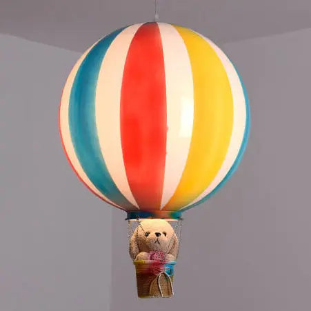 Scandinavian Modern Creative Hot Air Balloon Iron Acrylic 1-light Pendant Light BulbSquare
