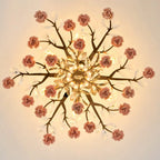 Modern Luxury Rose Iron Ceramic Crystal 6/7/8 Light Chandelier Lumendat