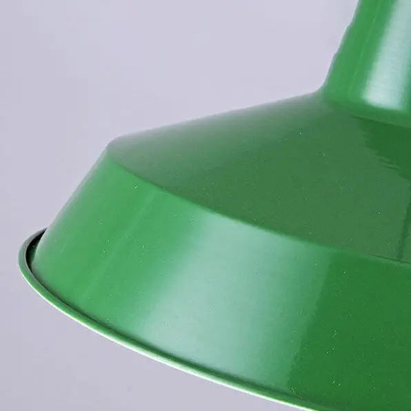 Industrial Vintage Green Iron Dome Cone 1-light Pendant Light Lumendat