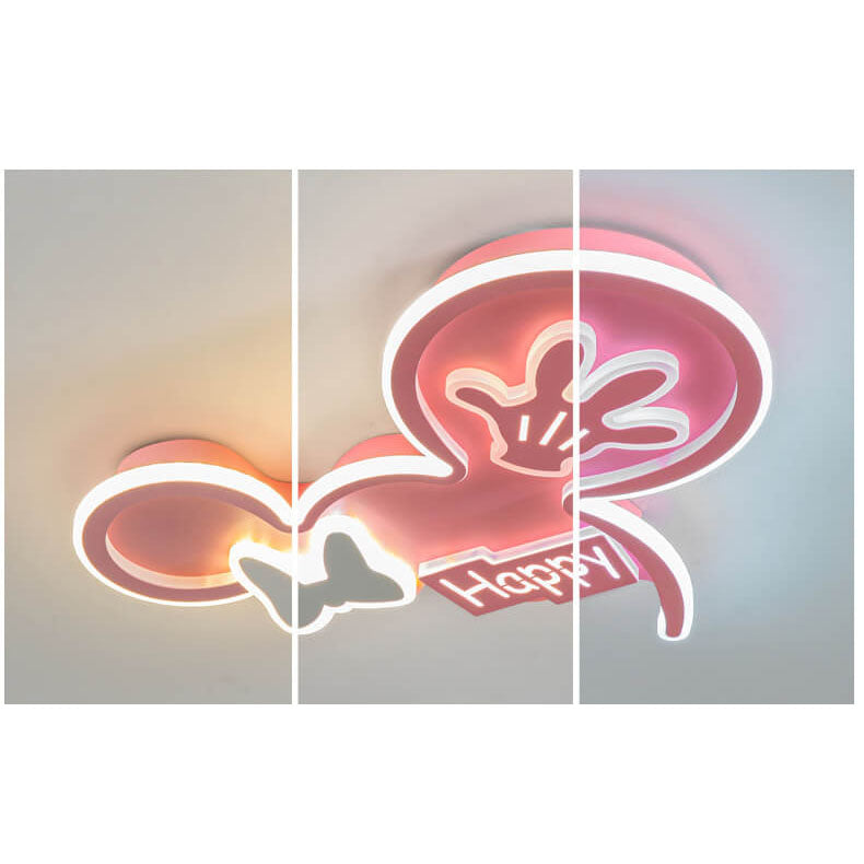 Lumendat Cartoon Creative Minnie LED Kids Flush Mount Ceiling Light Lumendat