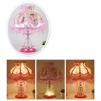 European Style Wedding Fabric Glass 1-Light Table Lamp Lumendat