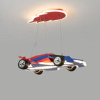 Modern Children's Racing Iron Acrylic LED Pendant Light BulbSquare