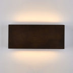 Japanese Wabi-sabi Log Wood Rectangular LED Wall Sconce Lamp