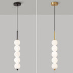 Nordic Creative Brass Spherical Glass Long Strip LED Pendant Light BulbSquare