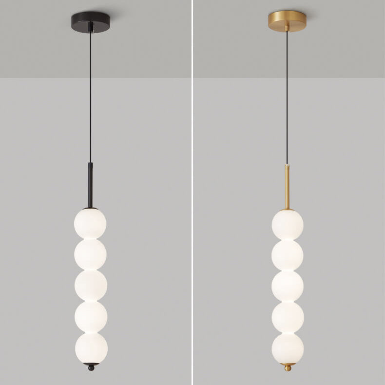 Nordic Creative Brass Spherical Glass Long Strip LED Pendant Light BulbSquare