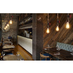Modern Vintage Industrial Twine Iron 1-light Pendant Light BulbSquare