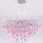 Modern Luxury Crystal Glass Aluminum Branch Water Drop 6/8/10/14 Chandeliers for Dining Room Lumendat