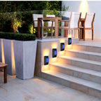 Simple Solar Waterproof Up and Down Lighted LED Wall Sconce Lamp Lumendat