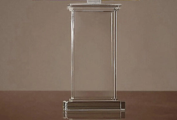 Modern Fabric Lampshade Crystal Base 1-Light Table Lamp Lumendat
