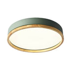 Simple Macaron Round Acrylic LED Flush Mount Ceiling Light BulbSquare