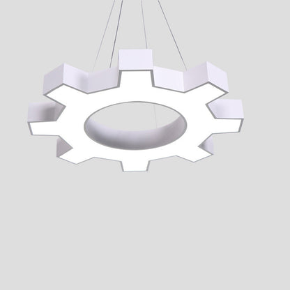Contemporary Creative Iron Gear Acrylic Shade LED Pendant Light for Entertainment Room