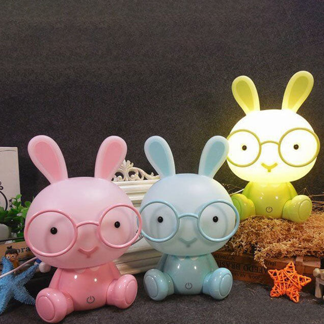 Creative Cartoon Rabbit with Glasses USB LED Night Light Table Lamp Lumendat