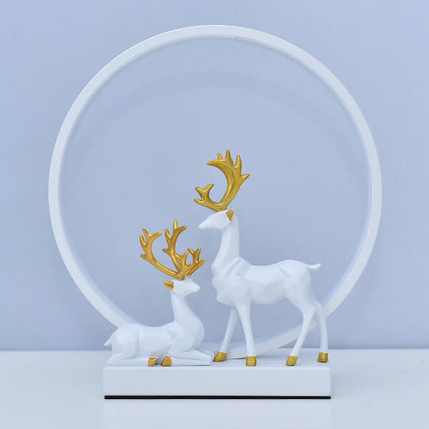 Nordic Creative Circle Deer USB LED Night Light Table Lamp Lumendat