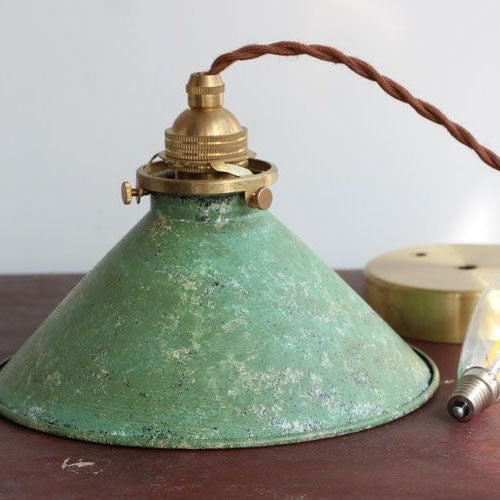 Contemporary Industrial Cone Iron Copper 1-light Pendant Light for Living Room