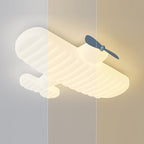 Lumendat Contemporary Creative Kids Airplane Iron PE LED Flush Mount Ceiling Light For Bedroom Lumendat