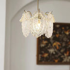 French Light Luxury Hardware Glass 1-Light Pendant Light