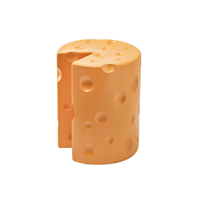 Lumendat Contemporary Creative Kids Round Cylinder Cheese Resin Side Table For Bedroom Lumendat