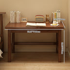Modern Minimalist Rectangular Pine Wood Desk 1-Tier For Home Office DFM-F