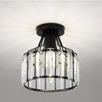 Modern Crystal Dome 1-light Semi-flush Mount Ceiling Light