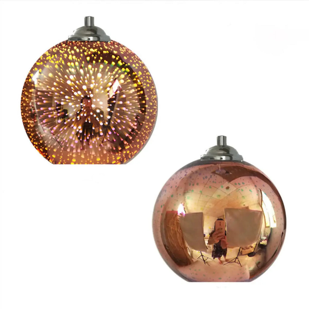 Modern Creative 3d Colorful Fireworks Glass 1-light Dome Pendant Light Lumendat