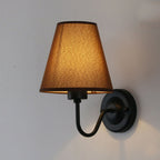 Modern Fabric Bell Shade Bend Arm 1-Light Wall Sconce Lamp Lumendat