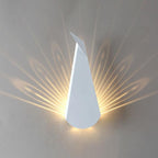 Modern Minimalist Geometric Metal 1-Light Peacock Lighting LED Wall Sconce Lamps