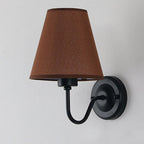 Modern Fabric Bell Shade Bend Arm 1-Light Wall Sconce Lamp Lumendat