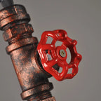 Industrial Retro Water Pipe Aged Metal 1-light Pendant Light BulbSquare