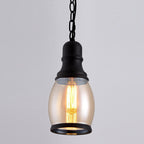 Retro Cylinder Glass Dome 1-light Pendant Light BulbSquare