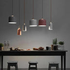 Modern Macaron Cylinder Aluminum 1-light Pendant Light BulbSquare
