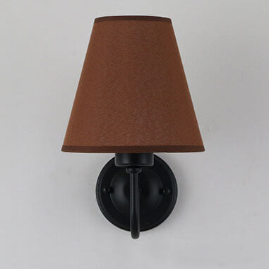 Modern Fabric Bell Shade Bend Arm 1-Light Wall Sconce Lamp Lumendat