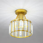 Modern Crystal Dome 1-light Semi-flush Mount Ceiling Light