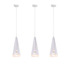 Minimalist Clear Glass Cone Shade 1/3 Light Pendant Light BulbSquare