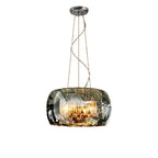 Modern Glass Shade Crystal Hanging 6-light Chandelier Lumendat