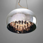 Modern Glass Shade Crystal Hanging 6-light Chandelier Lumendat
