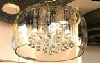 Modern Glass Shade Crystal Hanging 6-light Chandelier Lumendat